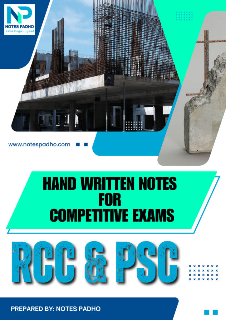 RCC & PSC Handwritten Notes | GATE SSC JE Civil Engineering Exam ...