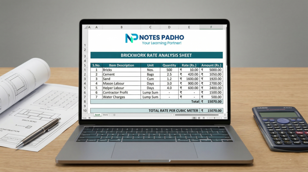 Rate Analysis of Brickwork (3)